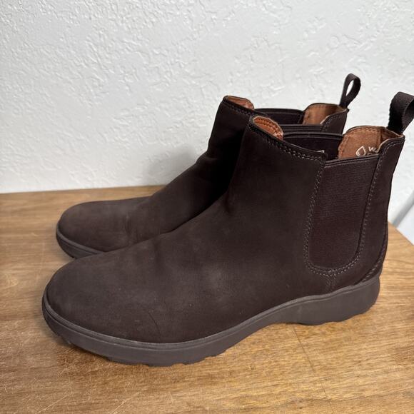 Vionic Evergreen Pull On Boots Sz 8.5 Brown Leather Water Resistant Lightweight - Picture 11 of 11